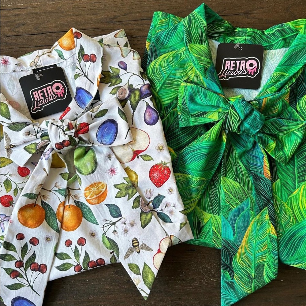 Leaves Bow Top by Retrolicious - Picture 6 of 8